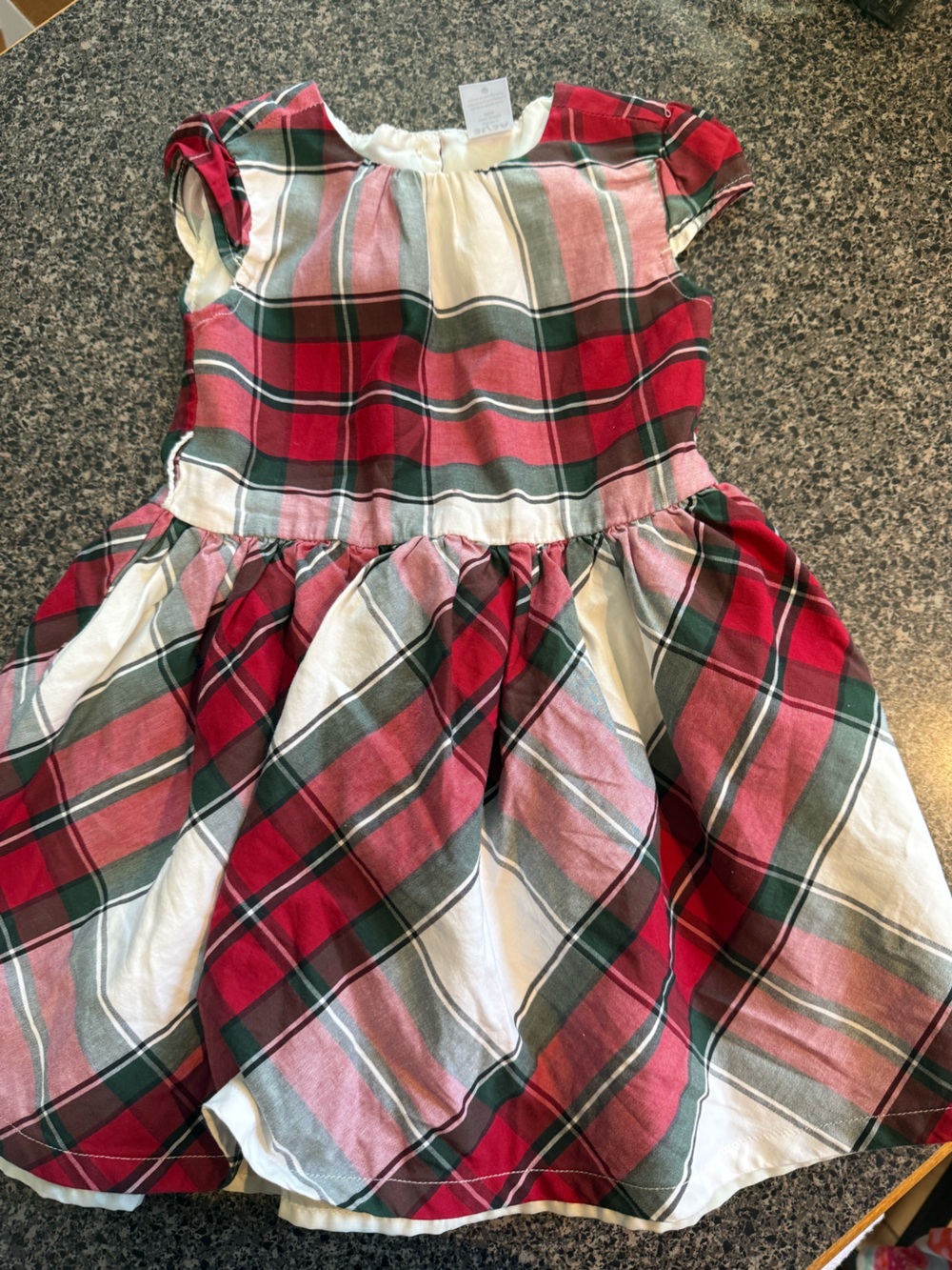 Carter's Red, Green & White Plaid Holiday Dress
